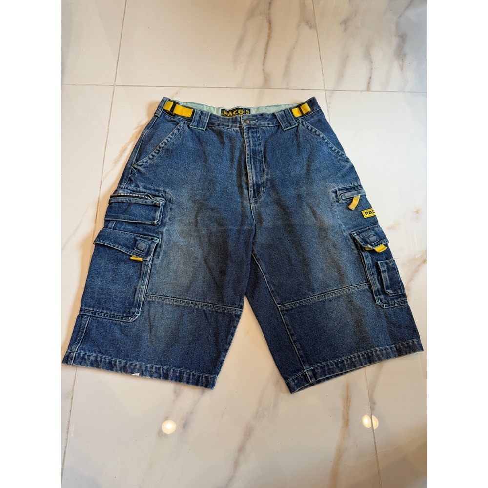 Paco Jeans Mens 36 Vintage 90s Y2K‎ Baggy Cargo Denim Shorts Skater Streetwear